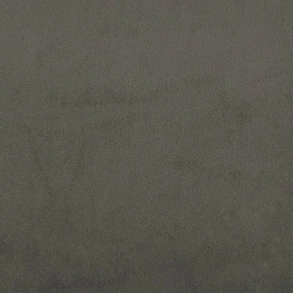 4 db sötétszürke bársony fejtámla 100x7x78/88 cm