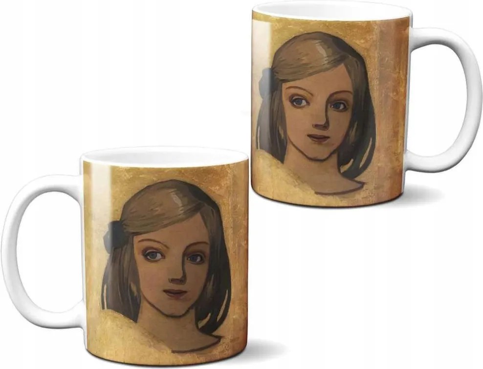 Bögre Lány fej arany alapon Mehoffer József