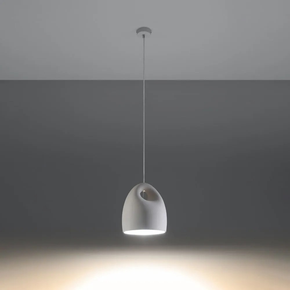 Fehér függőlámpa kerámia búrával ø 25 cm Sativa – Nice Lamps