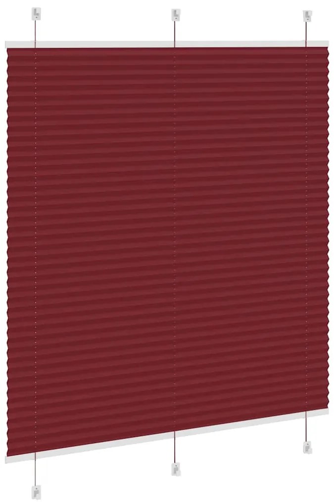 pliszírozott redőny Bordeaux piros 120x100 cm szövetszélesség
