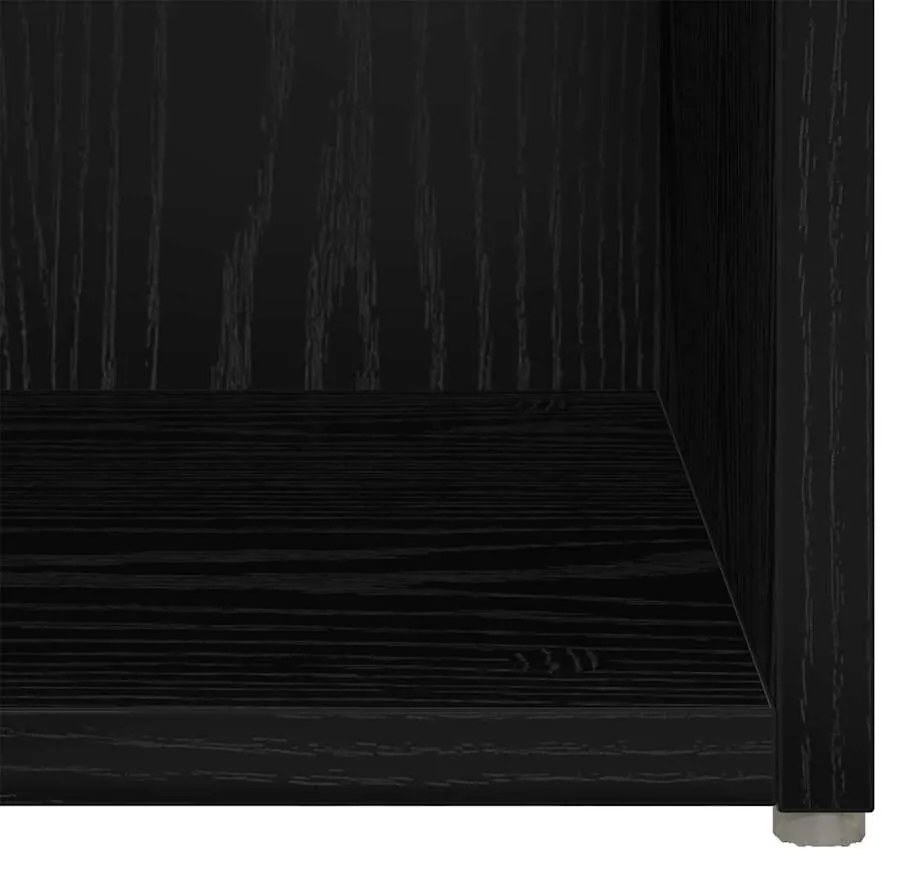 TV szekrény 2 pcs Fekete 37 x 35 x 37 cm Faanyag