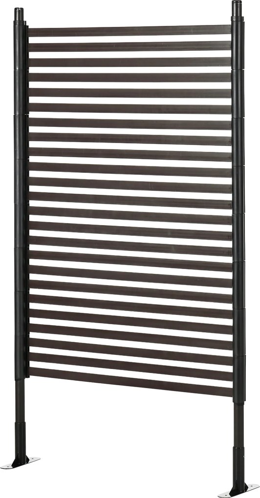 Outsunny Kerti Kerítés Fém Kerítés 93 x 150 cm Magas Dekoratív Rács Kerítés Lábakkal Kutya Kerítés Felső Íves Kerítés Tájkerítés Virágágyásokhoz Állat