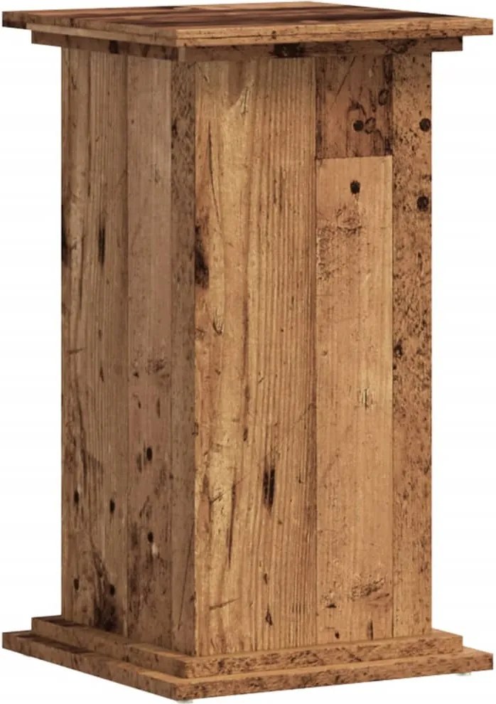 vidaXL antik fa színű szerelt fa növényállvány 33 x 33 x 60 cm