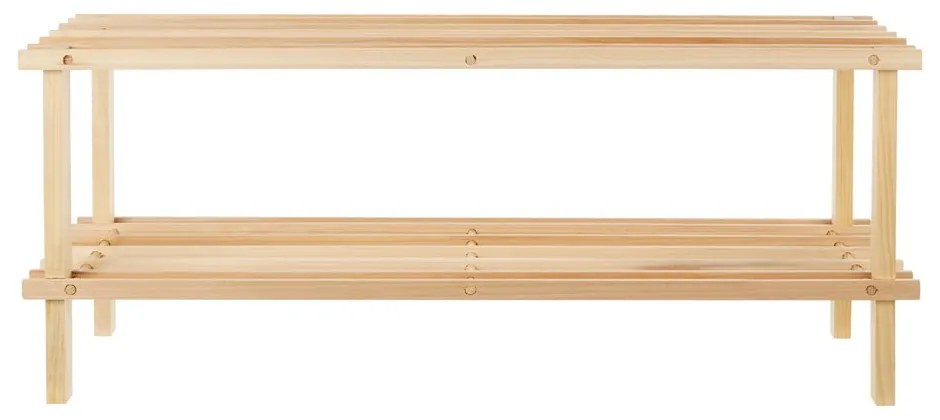 Natúr színű jegenyefenyő cipőtartó – Premier Housewares