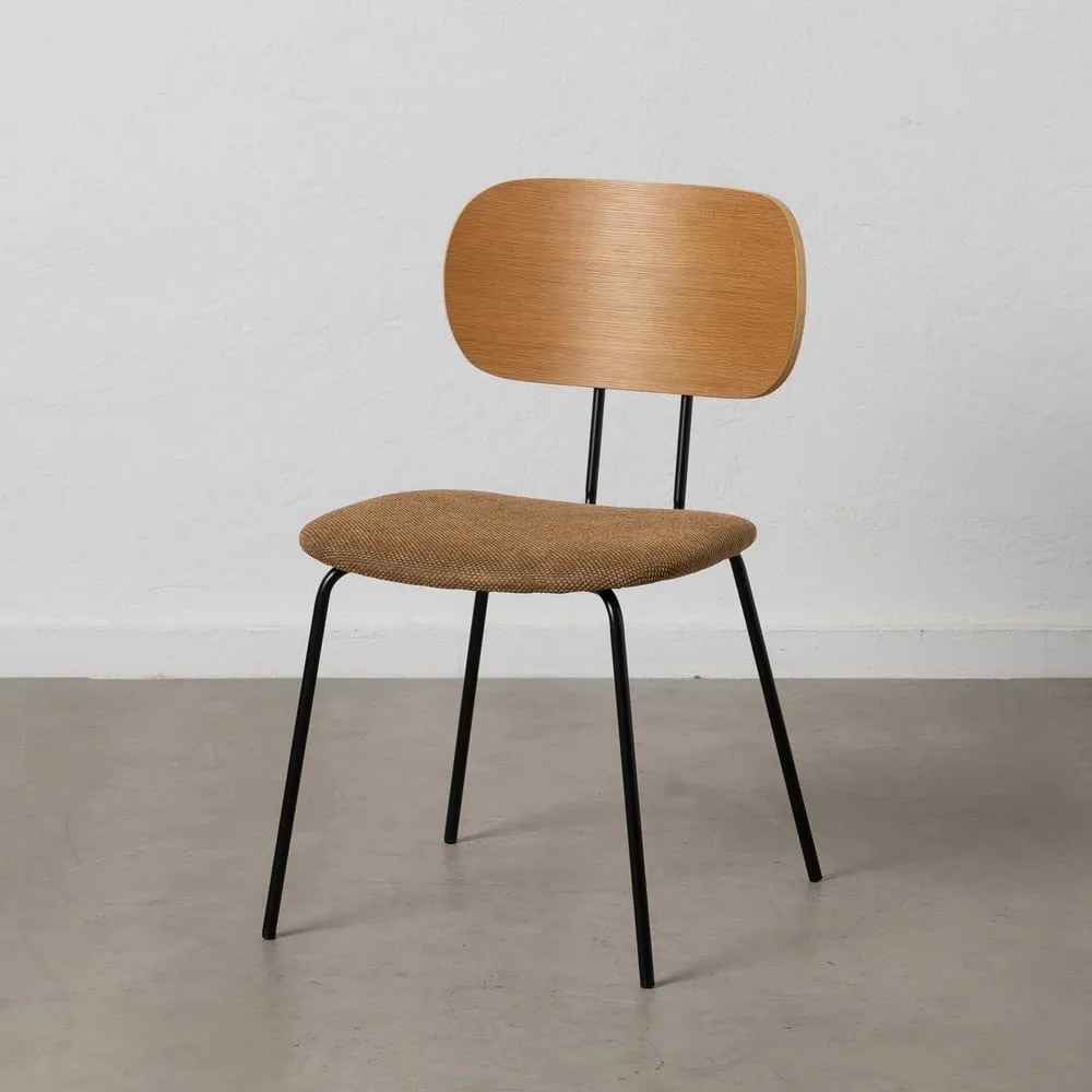 Barna-natúr színű étkezőszék szett 4 db-os Cleo – Ixia