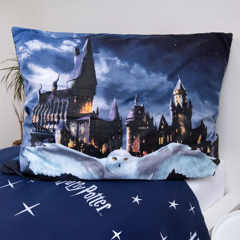 Harry Potter Hogwarts Night ágyneműhuzat 140×200cm, 70×90 cm microfibre