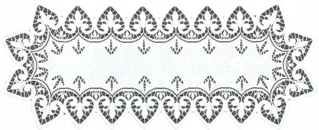 Mg 249571 Szalvéta futófelület Ovális jacquard 50x120 Fehér pol