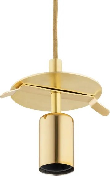 Argon 8448 - Csillár zsinóron ALMIROS 1xE27/15W/230V átm. 30 cm alabástrom arany