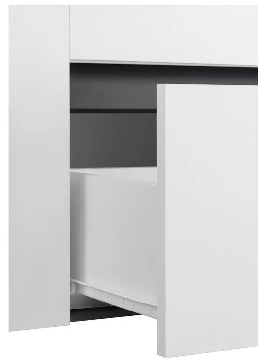 Fehér-antracitszürke fali mosdó alatti szekrény 80x53 cm Wisla – Støraa