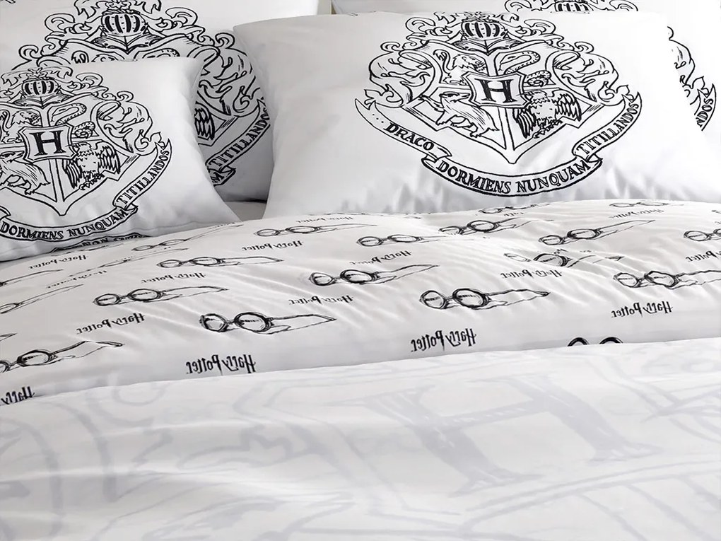 Világító ágynemű HARRY POTTER VISION fehér Ágyneműhuzat mérete: 70 x 90 cm | 140 x 200 cm