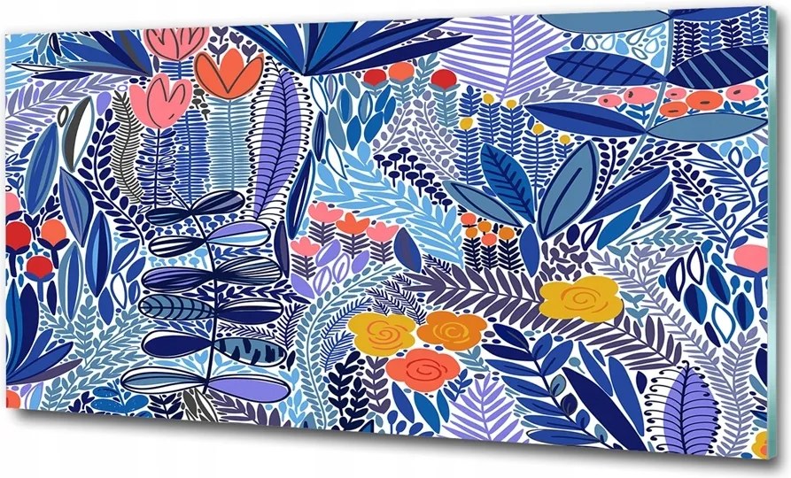 Fotó kép edzett üveg Virágos minta 100x70