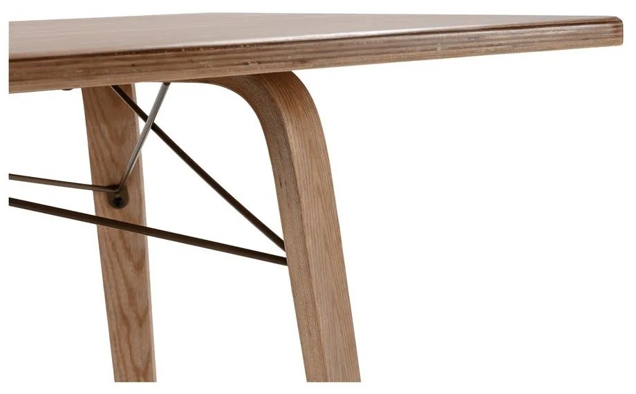 Étkezőasztal tölgyfa dekoros asztallappal 90x180 cm Lujan – MOME