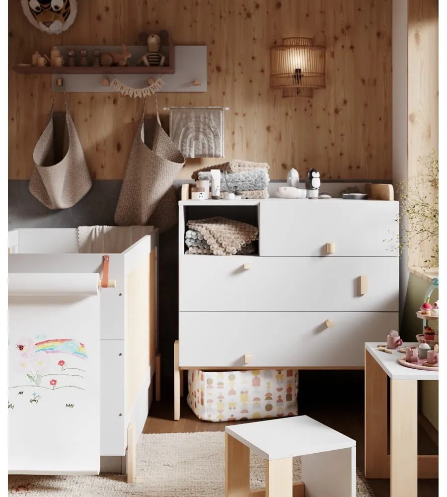 Világosszürke pelenkázó feltét Cube - Pinio