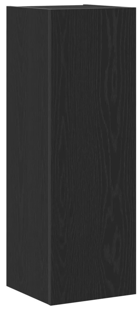 Falra Szerelhető TV Szekrények - 2 db, Fekete Tölgy, 30.5 x 30 x 90 cm, Mérnöki Fából