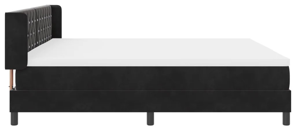 Boxspring Ágy Matrac Káprázatos Fekete 200x200 cm