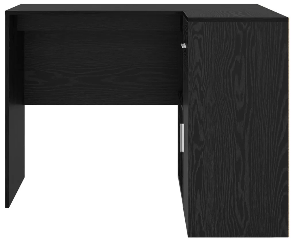 Sarok íróasztal Fekete tölgy 102x88x75 cm Forgácslap
