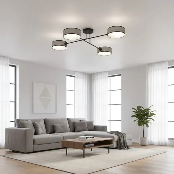 Felületre szerelt csillár MAGA 4xE14/10W/230V szürke