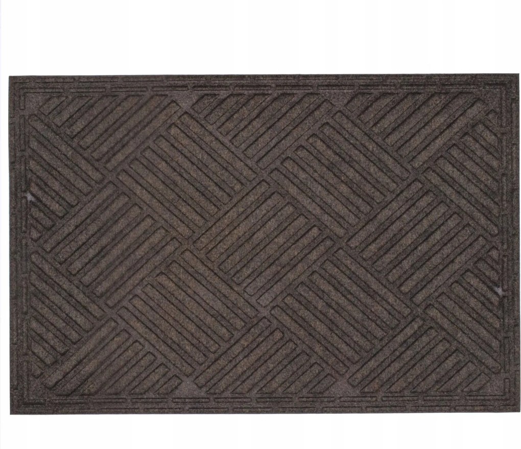 Lábtörlő ajtóhoz barna téglalap alakú XL 80x120 cm nagy