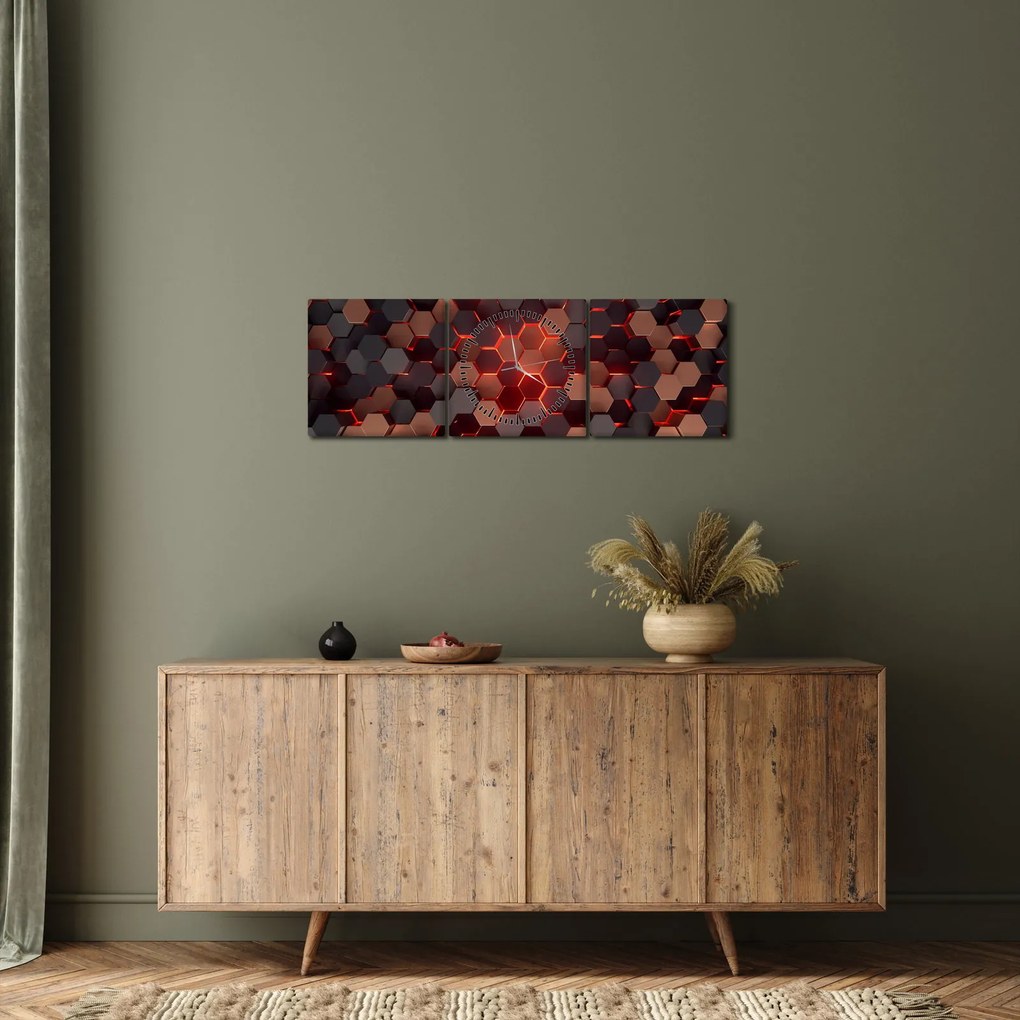 Kép - Futurisztikus absztrakció (órával) (90x30 cm)