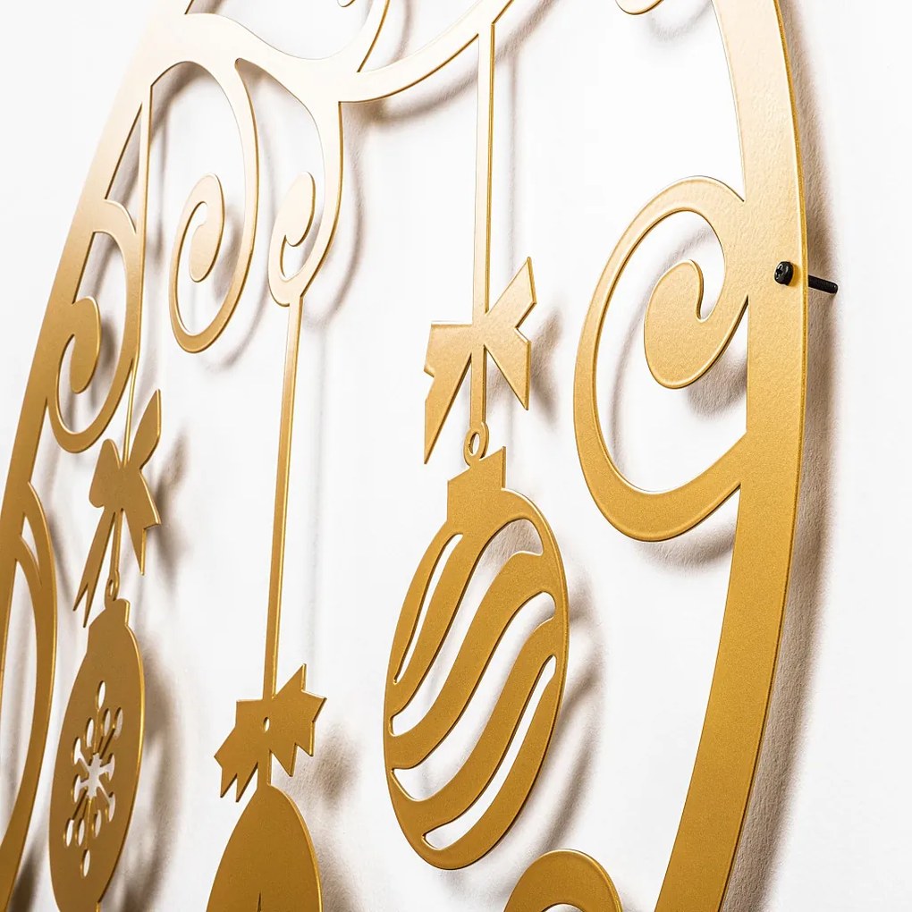 XMASGOLD fém karácsonyi fényfüzér, 60×64 cm