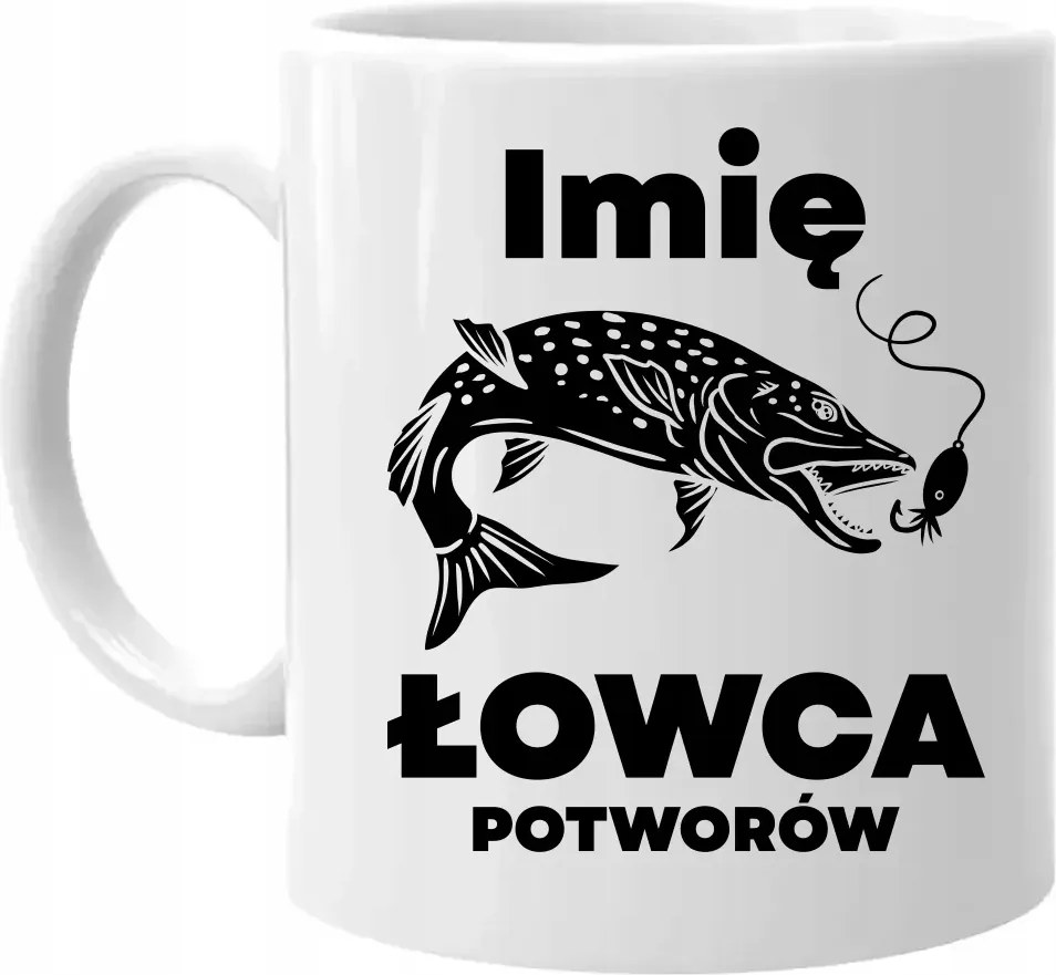 (Név) Szörnyvadász Ajándék Bögre Horgászoknak Névvel