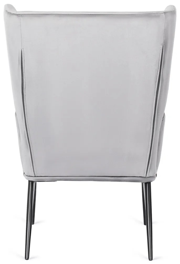 Fotel Szürke Bársony Kárpitozással. ANDRES