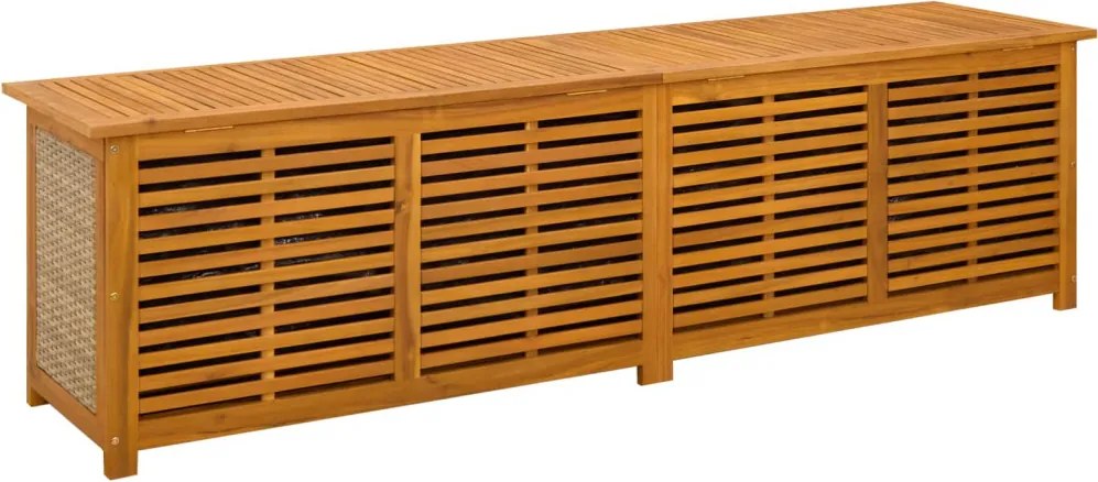 vidaXL Kerti Tároló Doboz 185 L Tömör Akácfa 200 x 50 x 56 cm Bézs