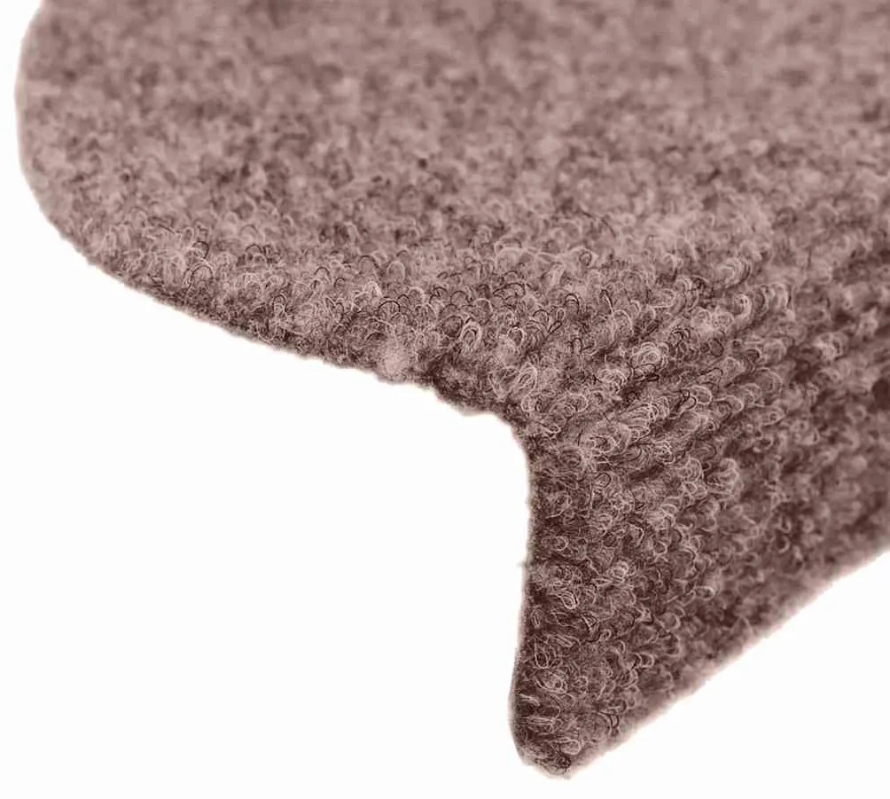 5 db öntapadós lépcsőszőnyeg 65 x 21 x 4 cm világosbarna félkör alakú nagy