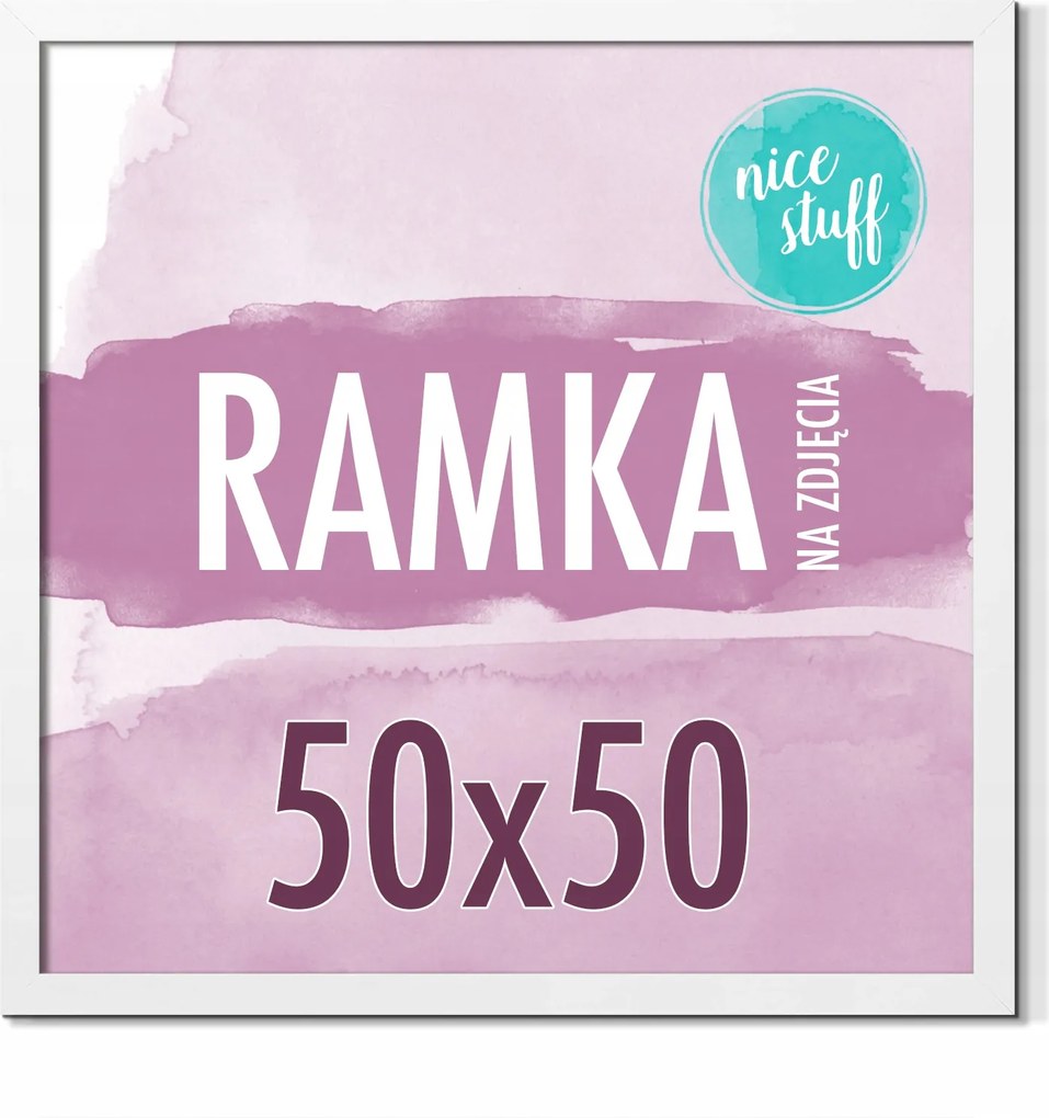 Képkeret 50x50 Képkeret 50x50 Négyzet alakú képkeret fehér Mdf