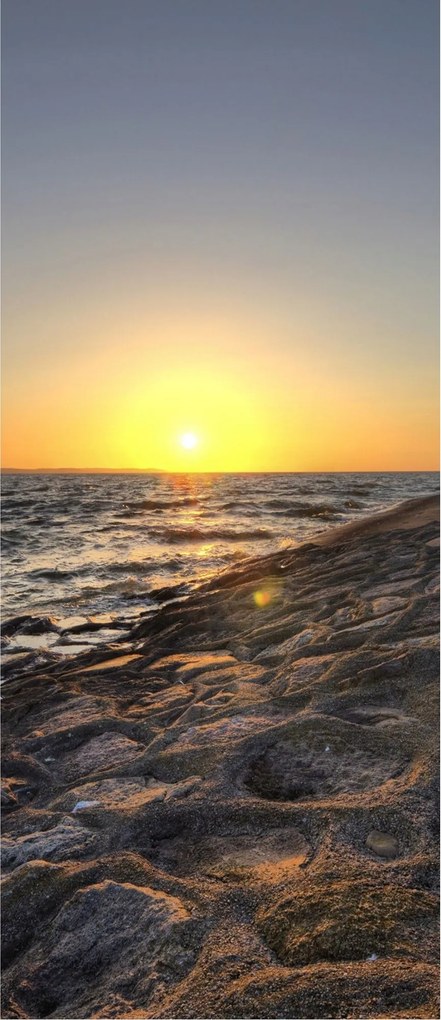 Fotótapéta flizelina Tenger Nap Sziklák Szellő Tájkép Horizont 91x211 +ragasztó