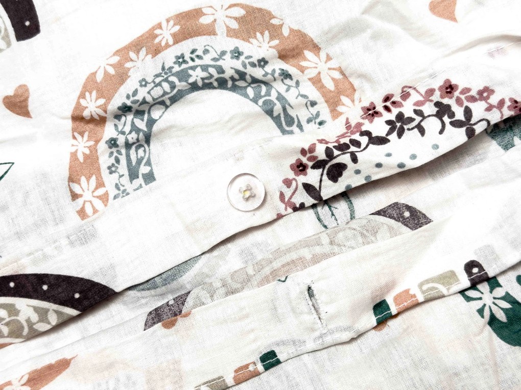 Krepp ágynemű szett kiságyba Renforcé RAINUBI fehér Ágyneműhuzat mérete: 45 x 65 cm | 90 x 140 cm