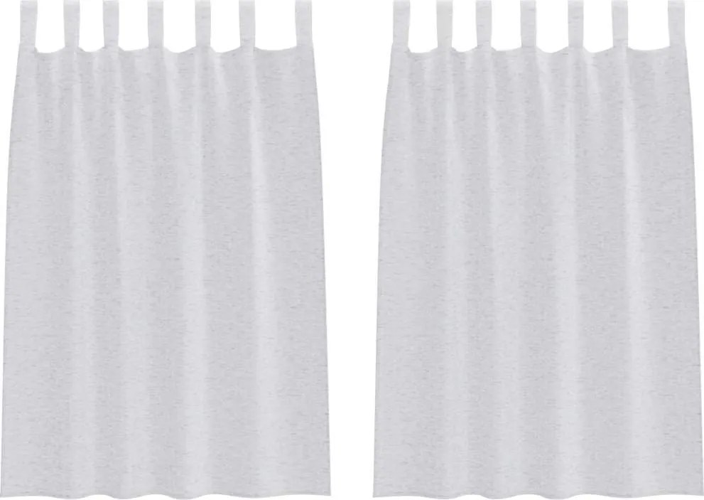 vidaXL Voile Függöny 2 pcs Világosszürke 140 x 140 cm Poliészter