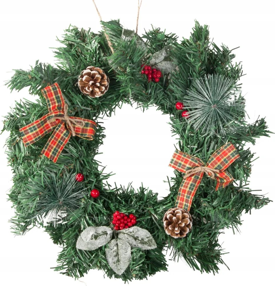 Karácsonyi koszorú dekoráció ajtó fali dekoráció karácsony