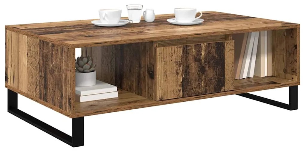 vidaXL Dohányzóasztal Öreg fa 104 x 60 x 35 cm Faanyag