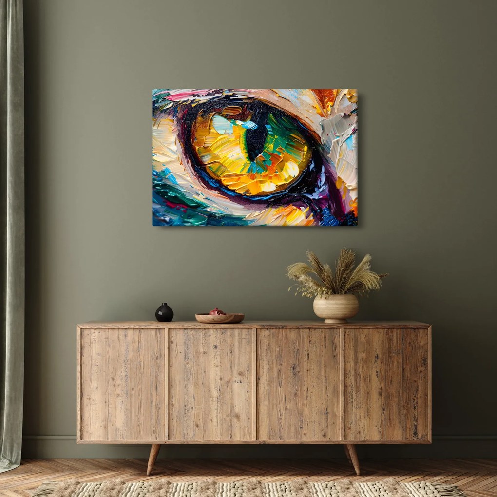 Kép - Macskaszem festmény (90x60 cm)
