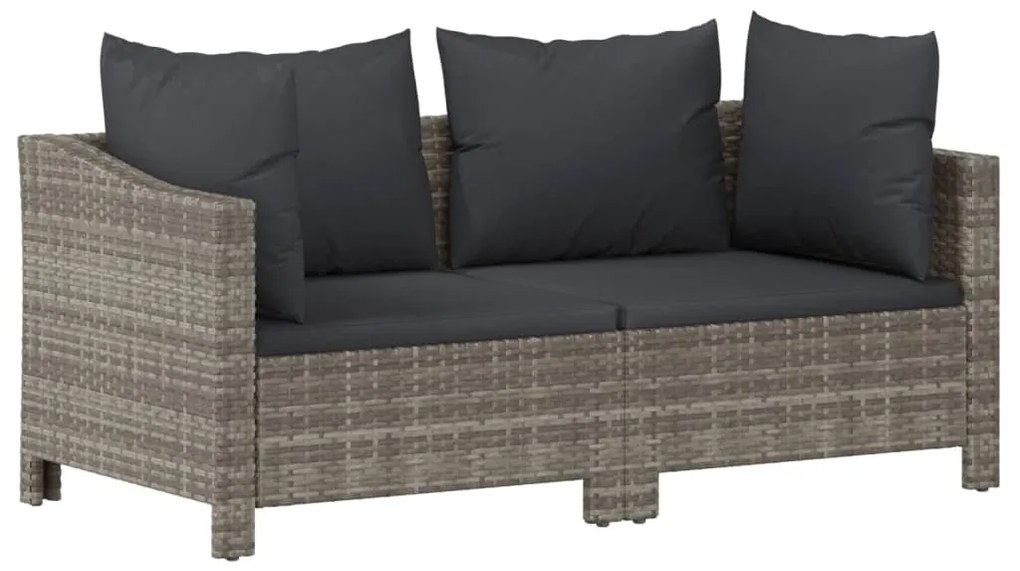 6 részes szürke polyrattan kerti ülőgarnitúra párnákkal