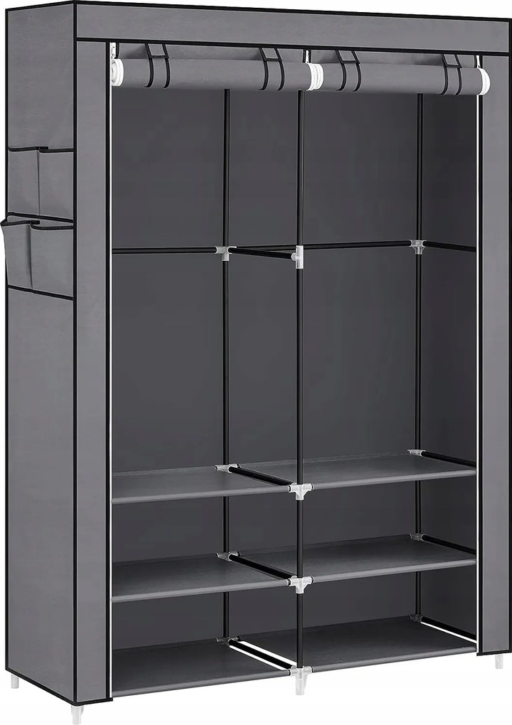 Songmics szekrény 127 x 176 x 45 cm szürke árnyalatok