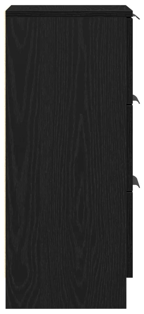 vidaXL Oldalszekrények 2 pcs Musta tammi 30 x 30 x 70 cm Faanyag