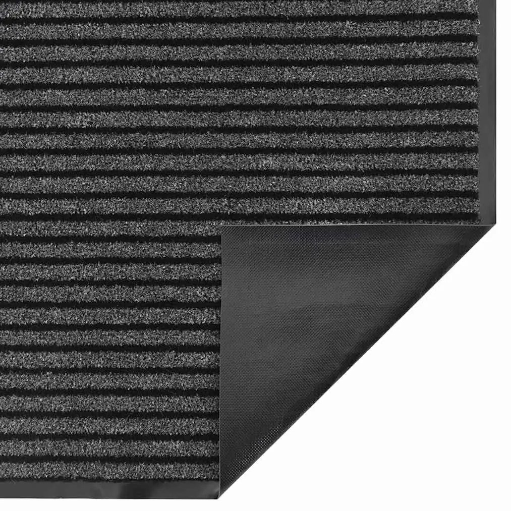 Ajtószőnyeg Fekete és Szürke 80 x 120 cm Polipropilén, PVC