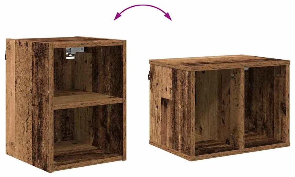 Függő szekrény polcokkal Riga Öreg fa 30 x 29,5 x 40 cm Faanyag