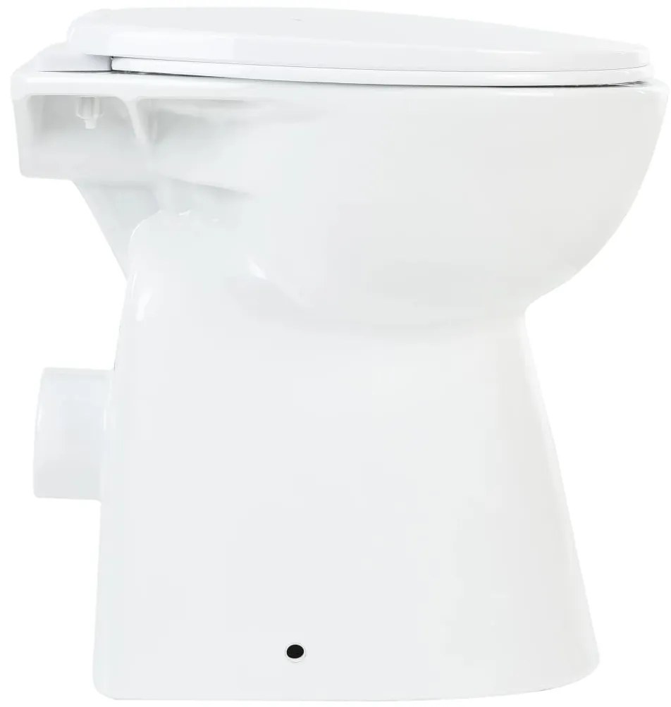 Fehér kerámia perem nélküli WC 7 cm extra magasság Soft Close