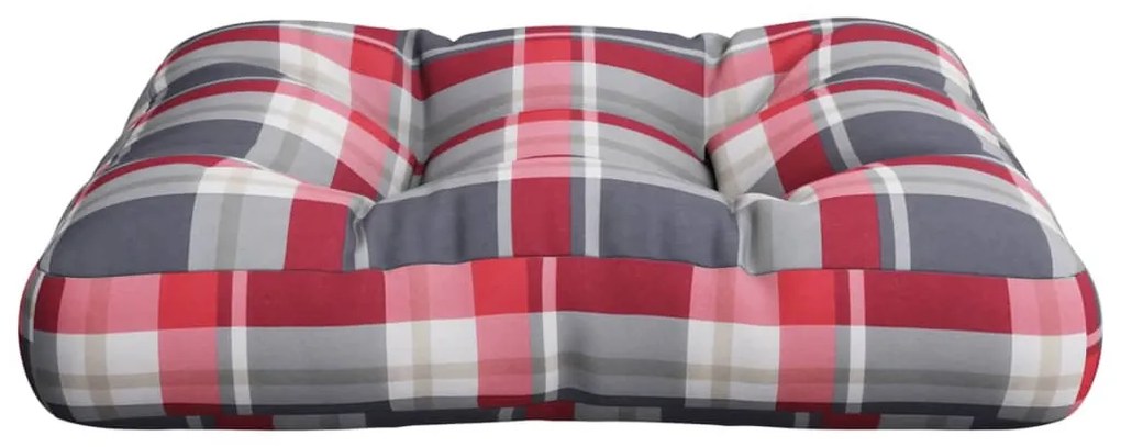 piros kockás szövet raklappárna 58 x 58 x 10 cm