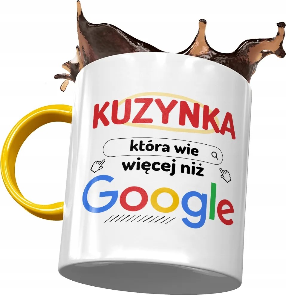 Sárga Bögre Unokatestvérnek Születésnapra Ajándék Nyomtatott Fotóval