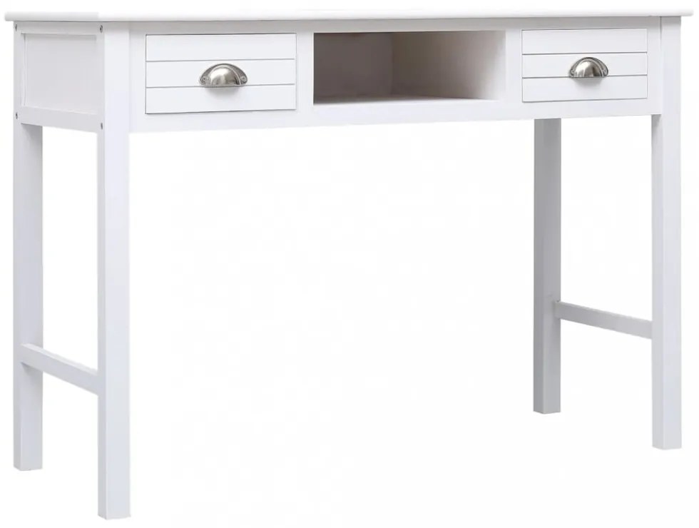 fehér tömör császárfa íróasztal 108 x 45 x 76 cm