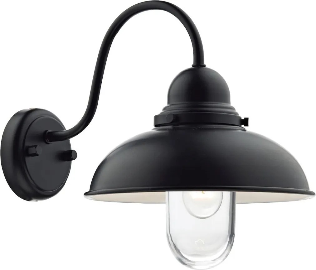 DAR LIGHTING DYN0722 DYNAMO Klasszikus Kültéri Fali Lámpa Fekete, Átlátszó E14 IP44