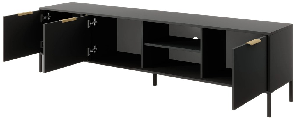 TV asztal/szekrény Lyran 3D (antracit + arany). 1071358