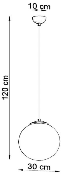 Sollux SL.0716 - TOYA kábeles függeszték 1xE27/60W/230V Ø 30 cm fehér/arany