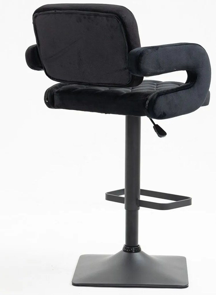 HR8403KW Fekete modern velúr szék fekete lábbal