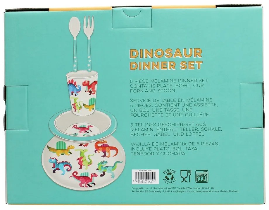 Gyerek étkészlet 5 db-os Baby Dinos – Rex London