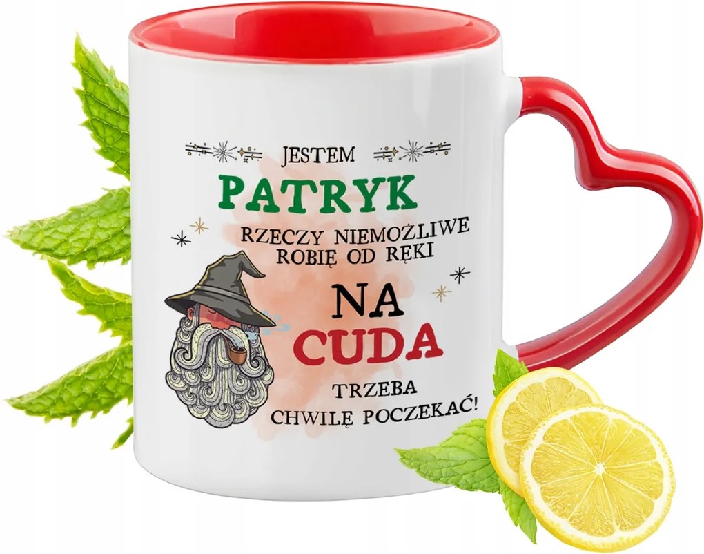 Patrik Piros Bögre Szív Alakú Füllel Ajándék